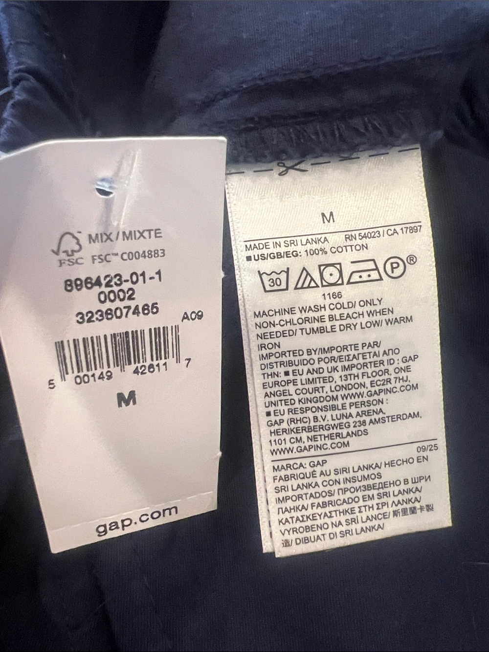 NWT 100% Cotton Poplin Easy Barrel Pants - Picture 11 of 11
